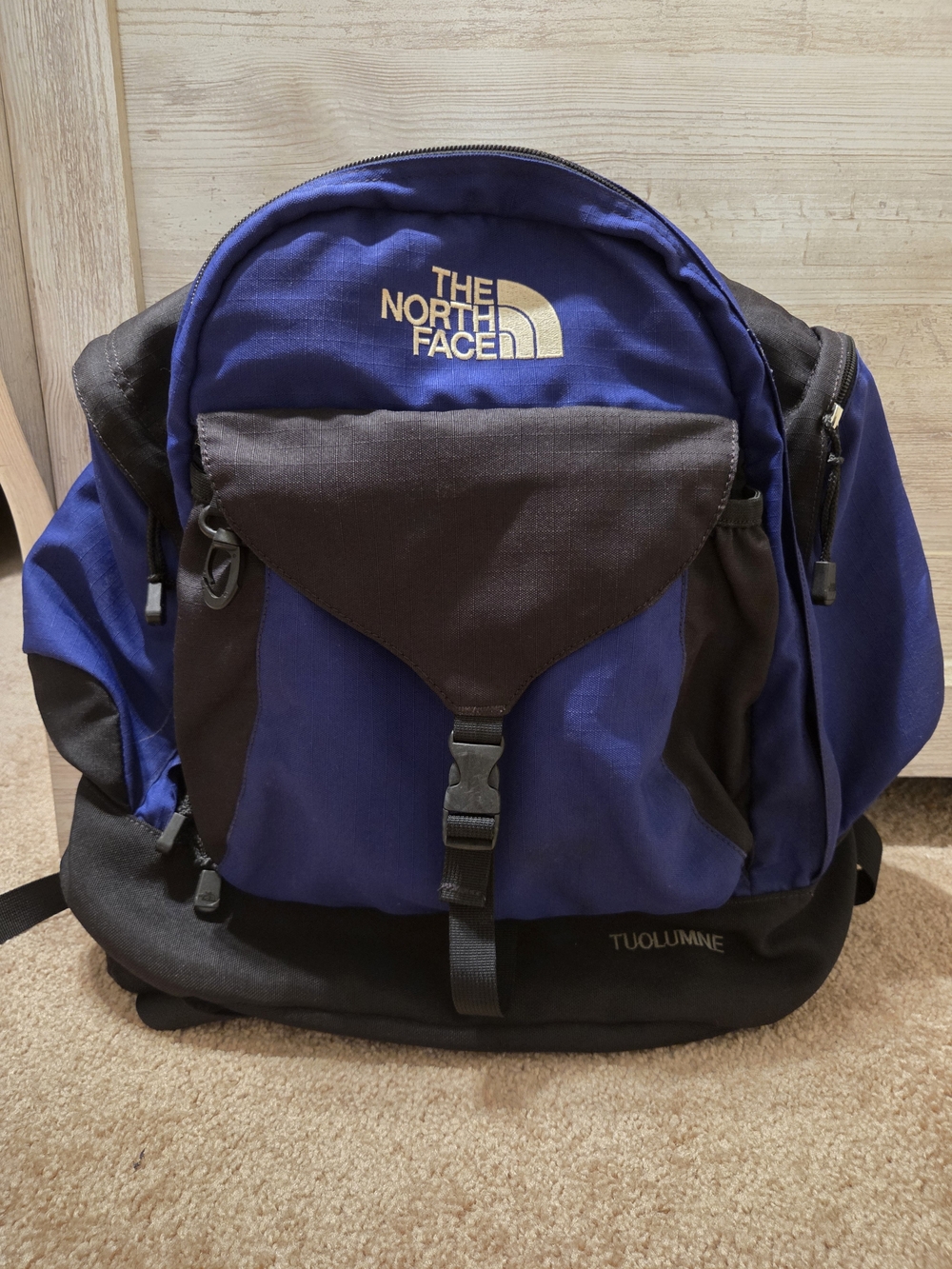The North Face Tuolumne Backpack Blue & Black Outdoor School Travel Pack